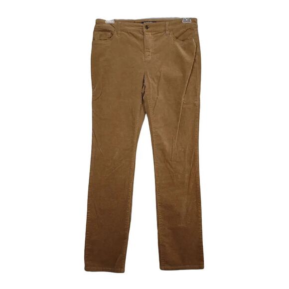 Chaps Madden Straight Leg Women's 8 Brown Corduroy Pants, 32x32 Stretch Classic - Picture 1 of 5